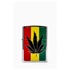 Benzin Feuerzeug BIG SIZE Farbe: Chrom mit Rasta-Leaf