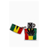 Benzin Feuerzeug BIG SIZE Farbe: Chrom mit Rasta-Leaf