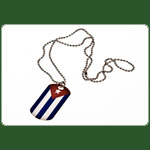 Dog Tag "Cuba Flagge" mit Gliederkette