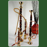 Holz/Messing Shisha > H: 36cm