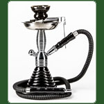 Mini-Shisha, Ripp-Optik, H:25cm, Farbe:Schwarz