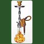 CUC Shisha > H: 60cm Premium Nargile "klar/gelb/rot"