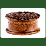 Holzgrinder D: 40mm H:22mm  aus Rosenholz "Leaf" Handmade