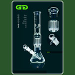 GraceGlass Bong ICE Beaker Clear H:35cm D:44mm WS:4mm NS:18.8er 