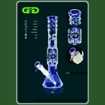 GraceGlass Bong ICE Beaker Purple H:35cm D:44mm WS:4mm NS:18.8er