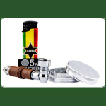 Geschenkset "Rasta" Pfeife+MagnoMix Grinder+Sibe+Feuerzeug